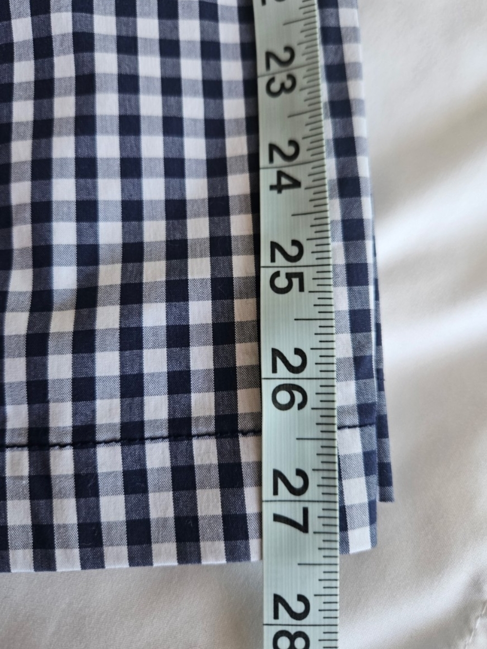 (NWT)Daily Sports navy and white check print ankle pants - Picture 5 of 8